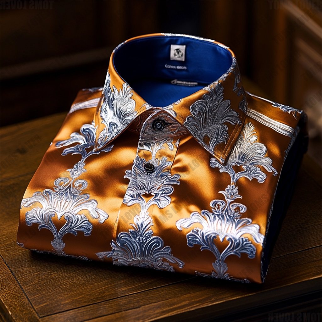 Business Elegant Baroque Shirt Wedding Shirt Men's Shirt