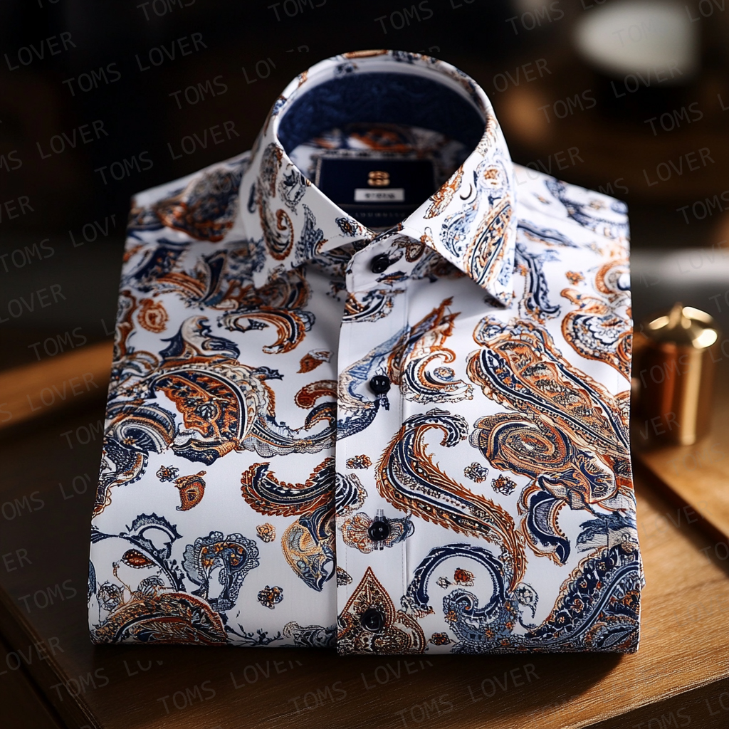Paisley shirts Business casual retro shirts
