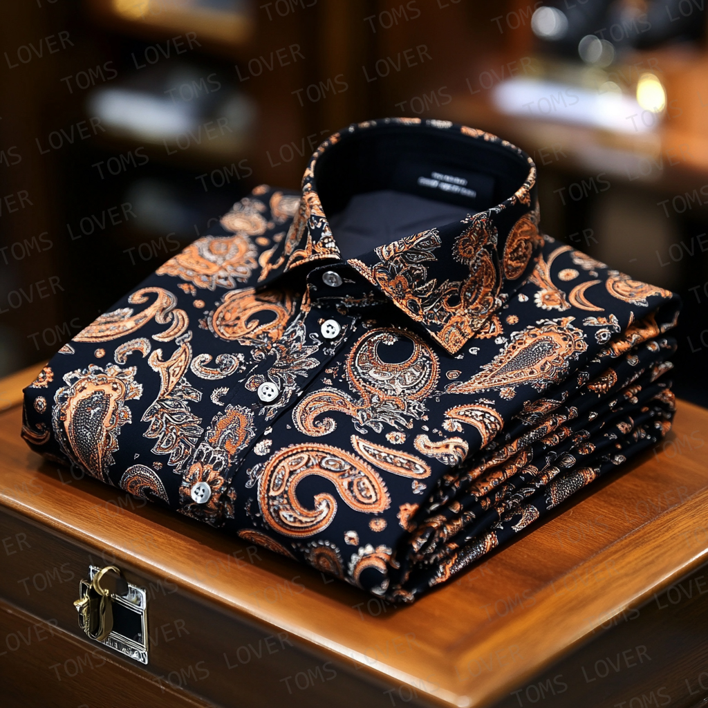 Paisley shirts Business casual retro shirts