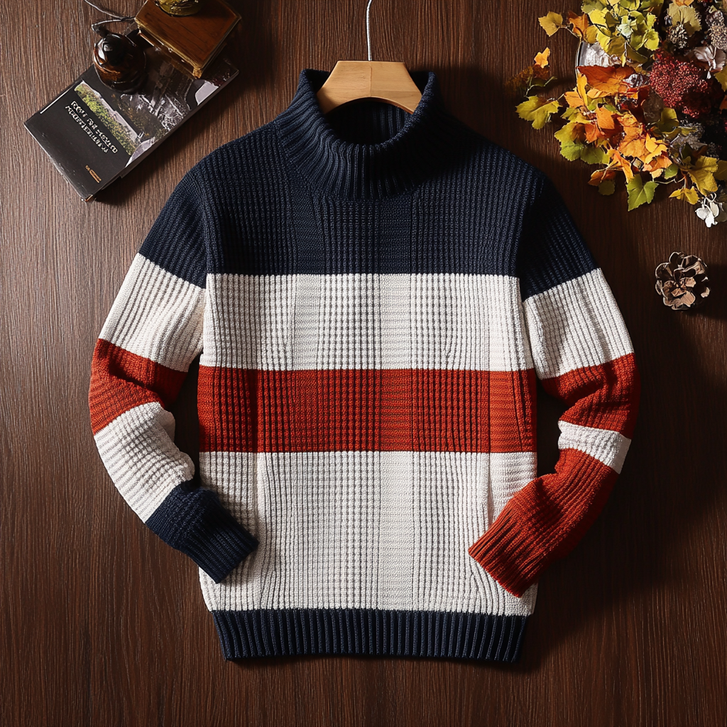 Men's business round neck pullover sweater