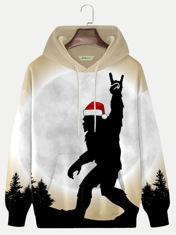 Men's Christmas Art Design Printed Hoodie