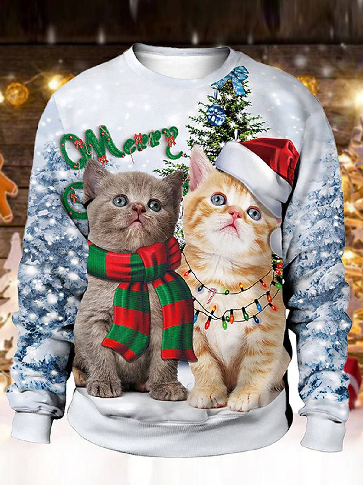 Men's Retro Casual Christmas Party Art Sweatshirt