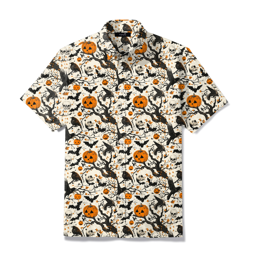 TomsloverFashionable and casual Halloween atmosphere printed shirt