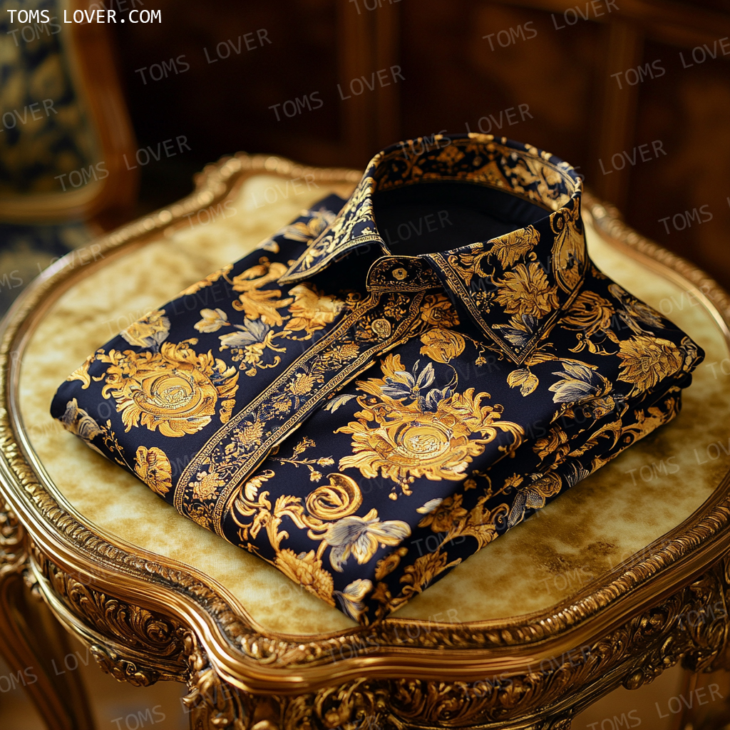 Tulip flower print shirt for men