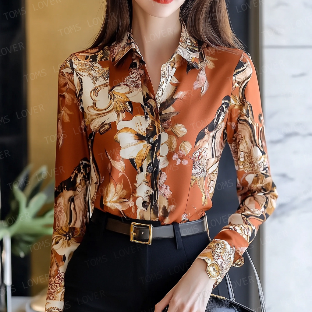 Women's Business Casual Cotton Long Sleeve Shirt