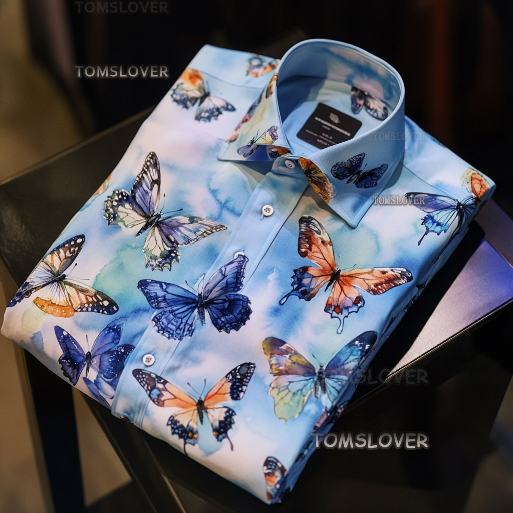 Waves men's shirt with wave pattern