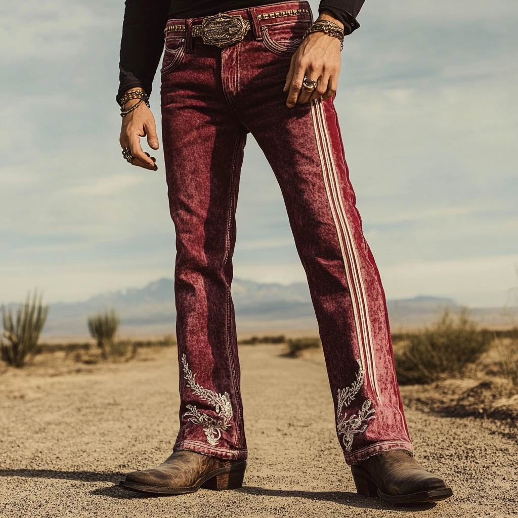 Jeans with a graphic pattern