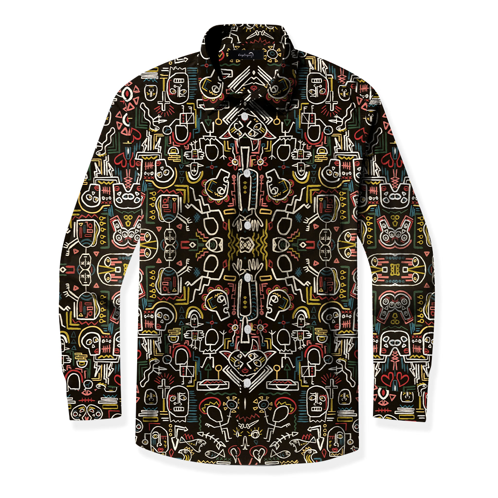 TomsloverMen's chic cutting-edge design printed shirt
