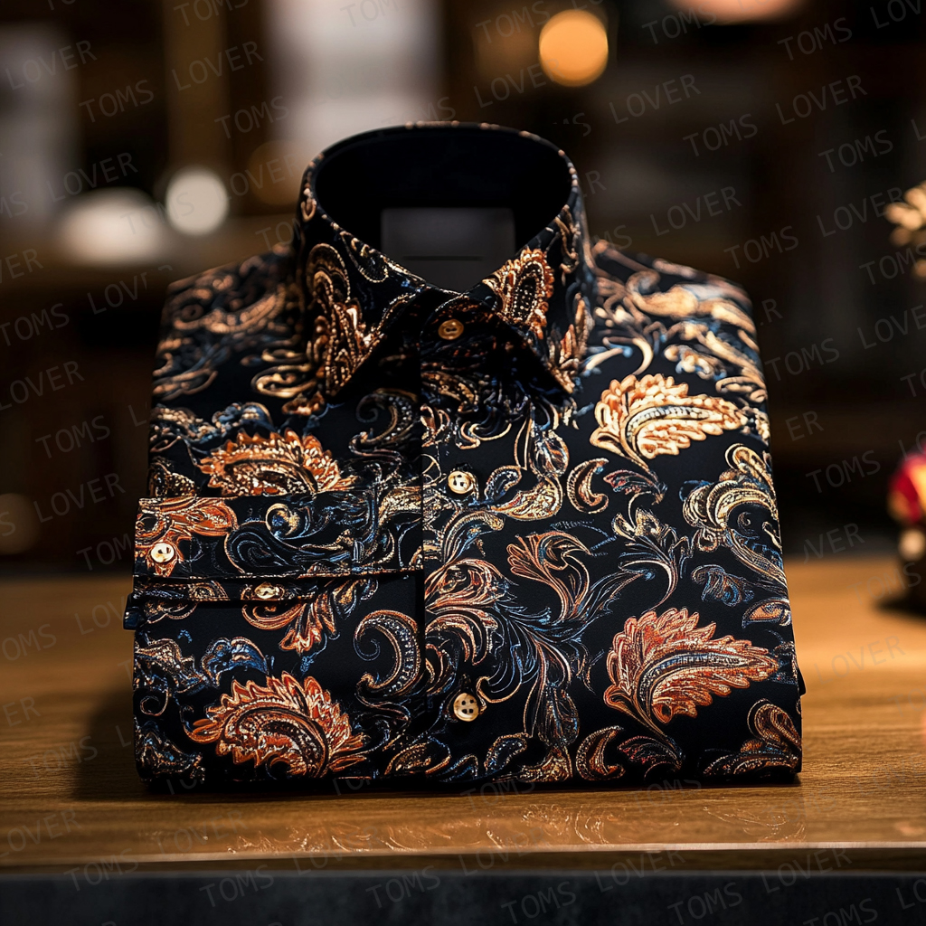 Paisley shirts Business casual retro shirts