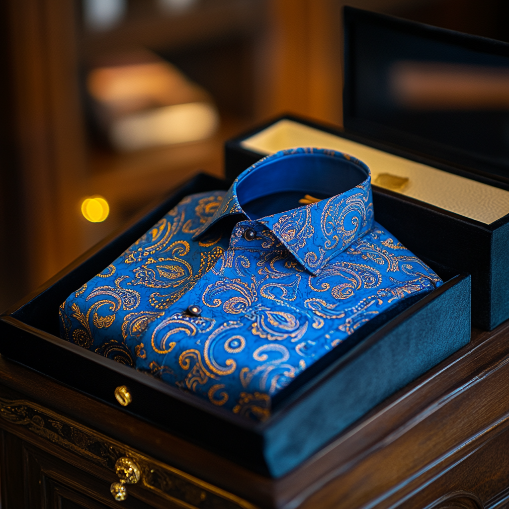 Men's Paisley Shirt Long Sleeve Winter