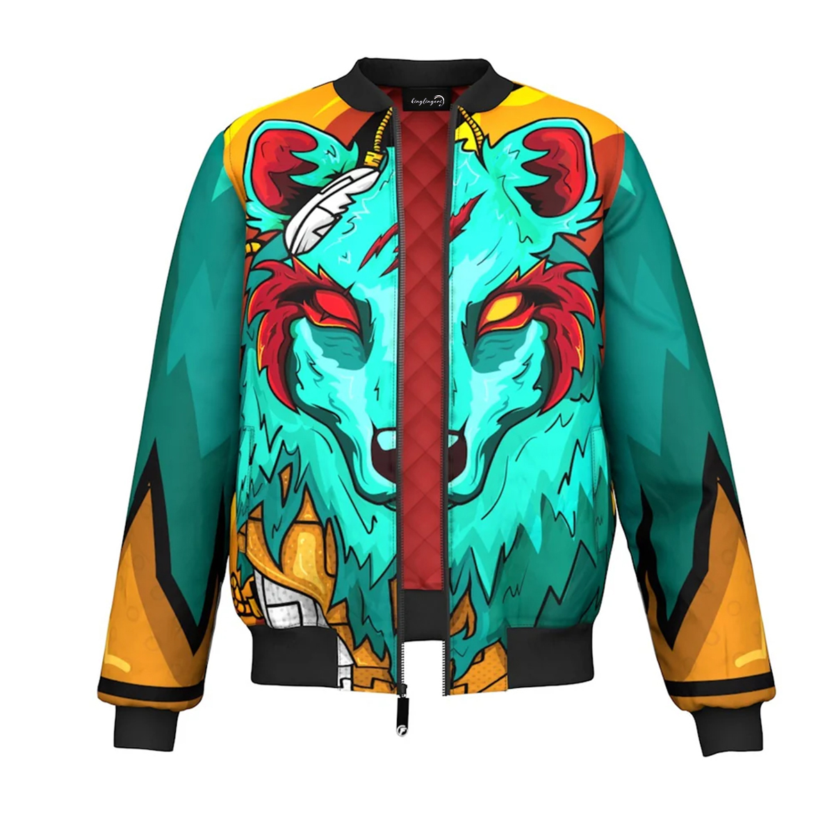 Men's Fashion Printed Zipper Jacket