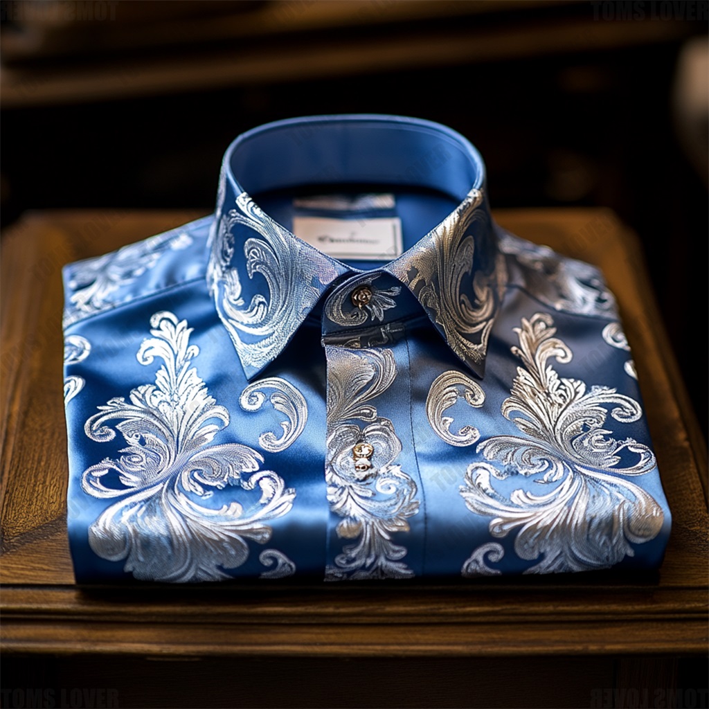 Business Elegant Baroque Shirt Wedding Shirt Men's Shirt