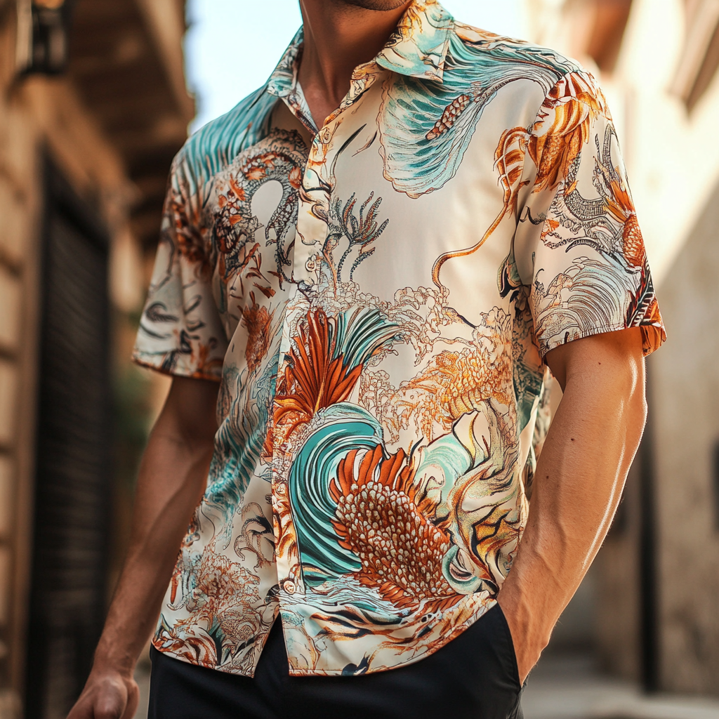 Cotton Casual Resort Hawaiian Shirt