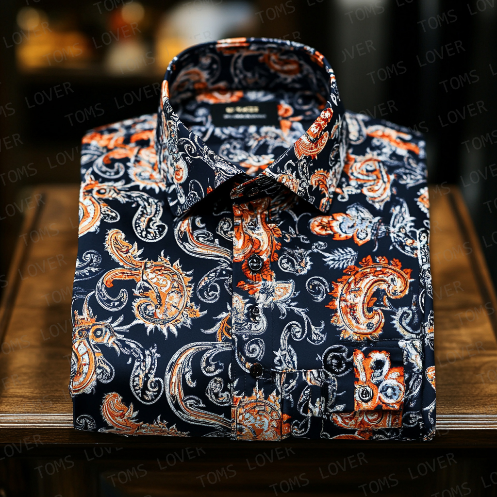 Paisley shirts Business casual retro shirts