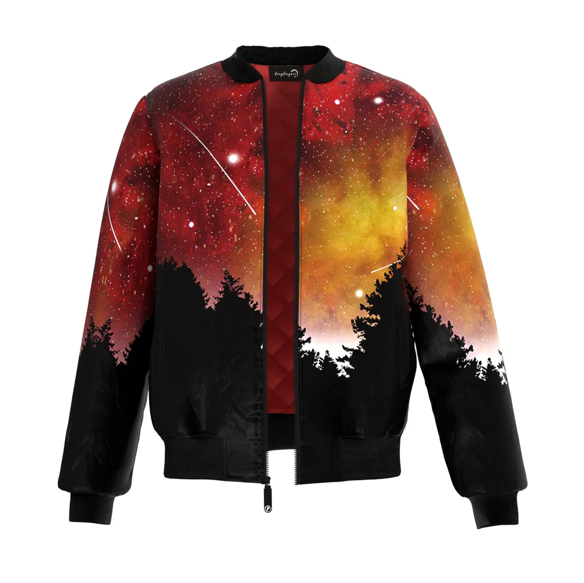 Men's Fashion Printed Zipper Jacket