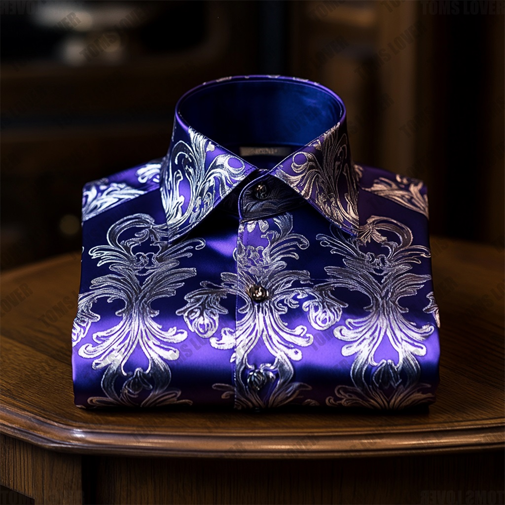 Business Elegant Baroque Shirt Wedding Shirt Men's Shirt