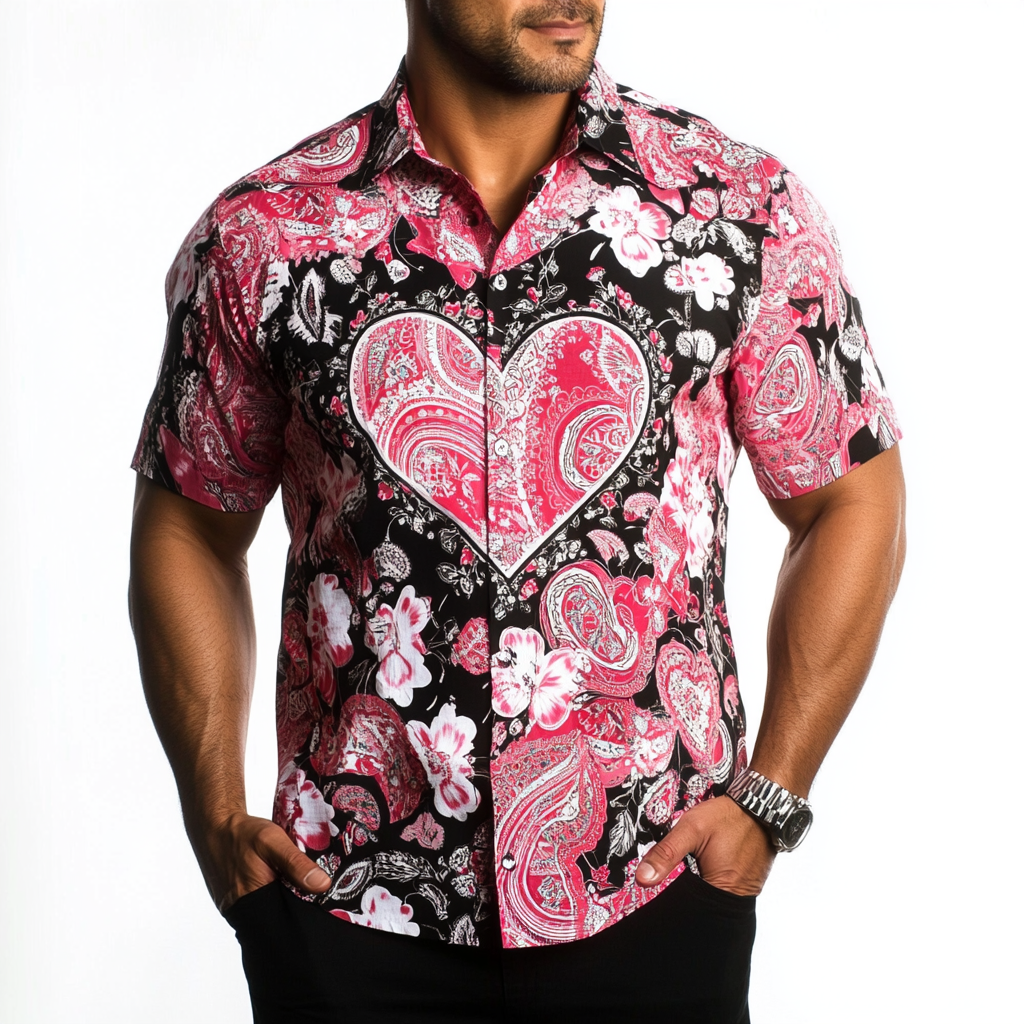 Valentine Heart Surprise Paisley Shirt