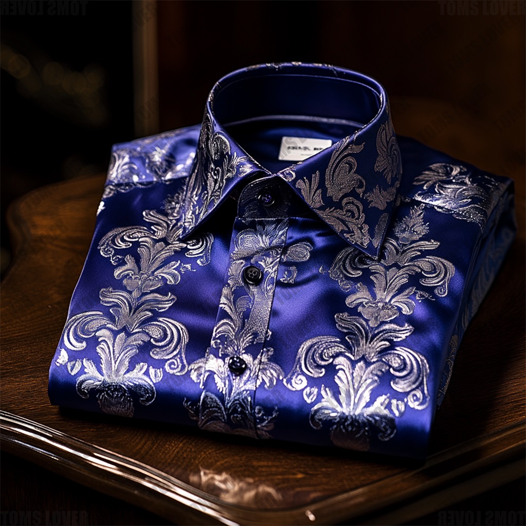 Business Elegant Baroque Shirt Wedding Shirt Men's Shirt