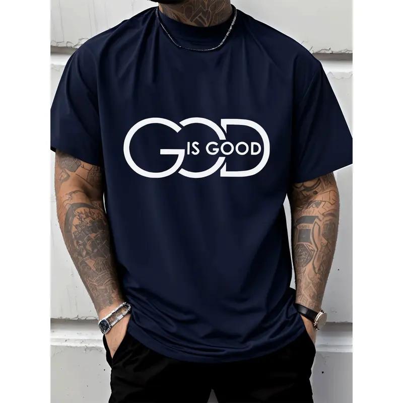 Men's casual short-sleeved pullover  Printed Tee shirt