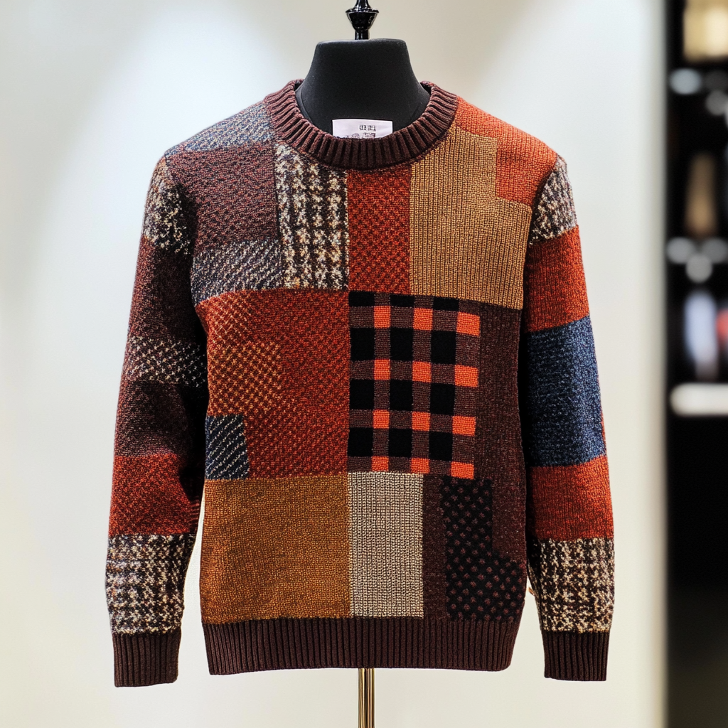 Men's business round neck pullover sweater