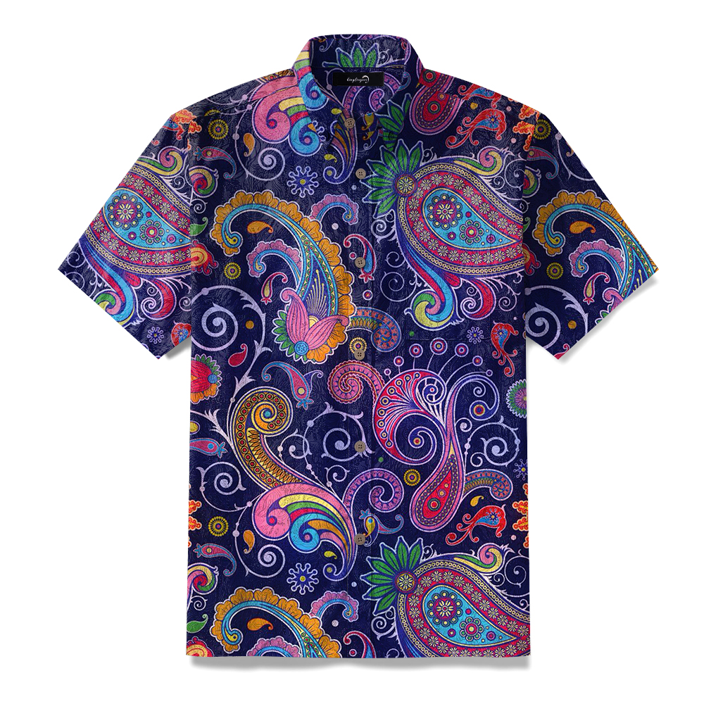 2025 unique colorful hawaiian printed aloha shirt