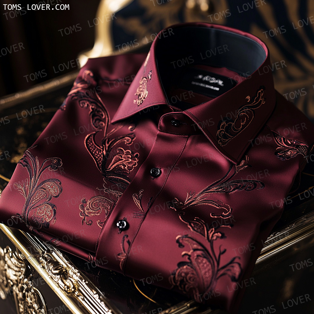 Tulip flower print shirt for men