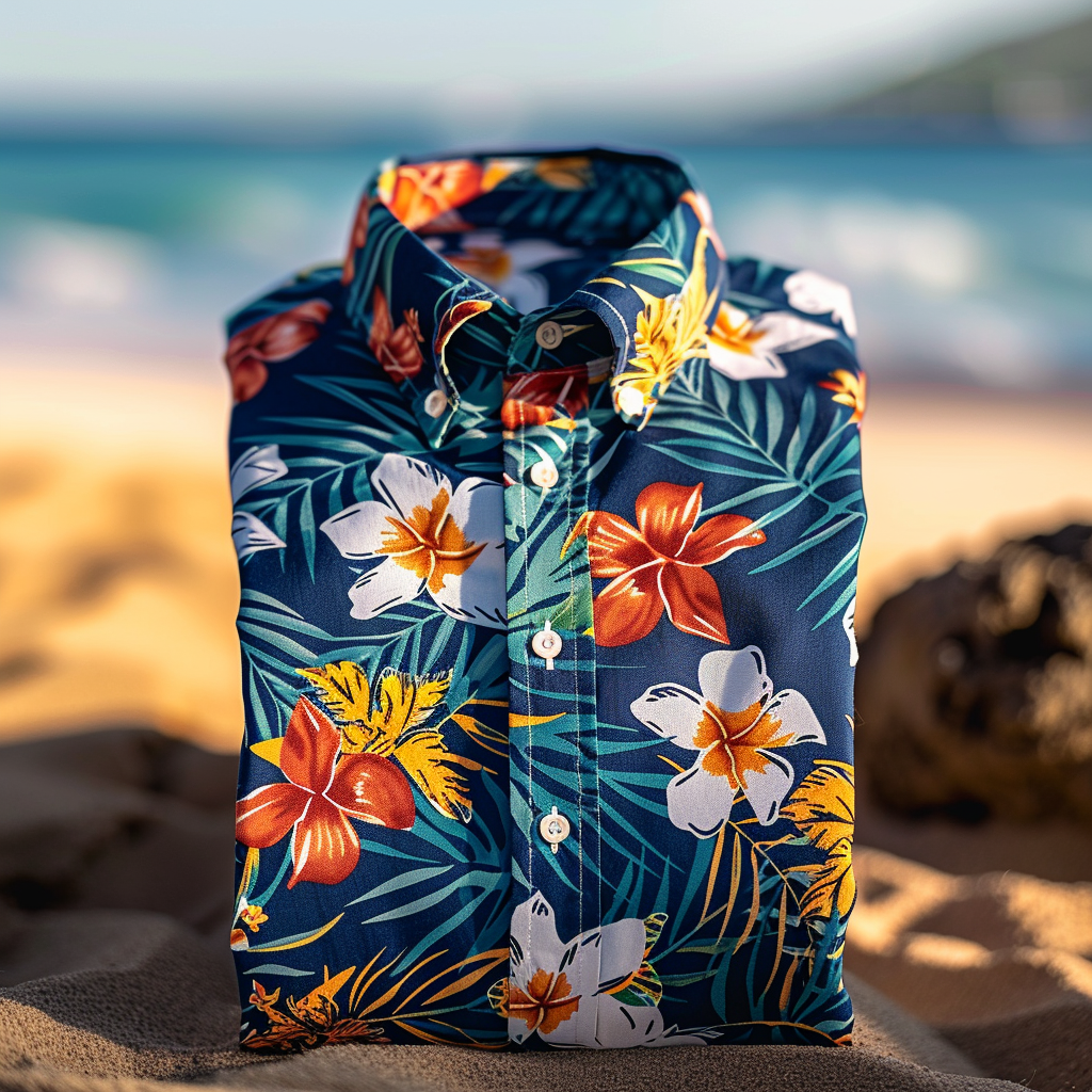 Tomslover  Tropical Print Hawaiian Shirts