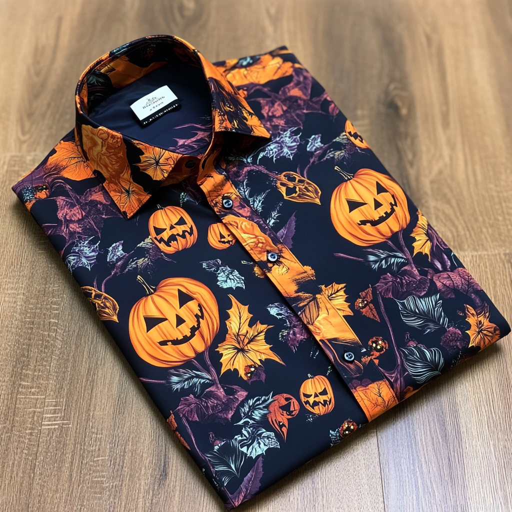 TomsloverHalloween Pumpkin Print Shirt