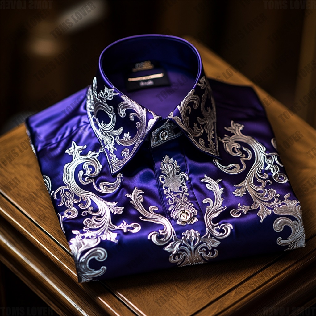 Business Elegant Baroque Shirt Wedding Shirt Men's Shirt