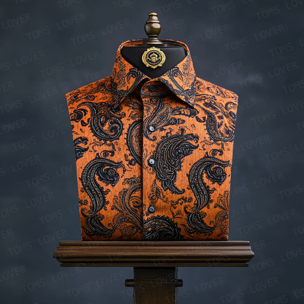 Paisley shirts Business casual retro shirts