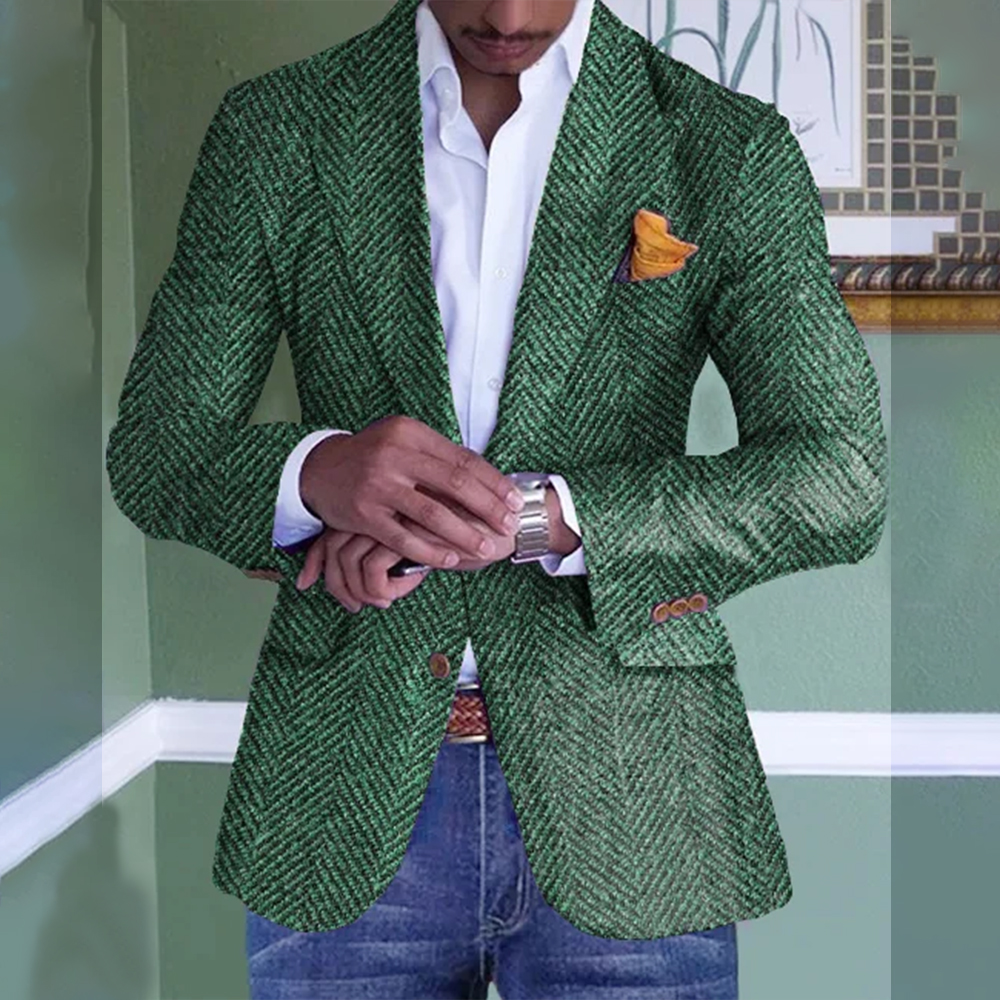 Unique design single button blazer jacket