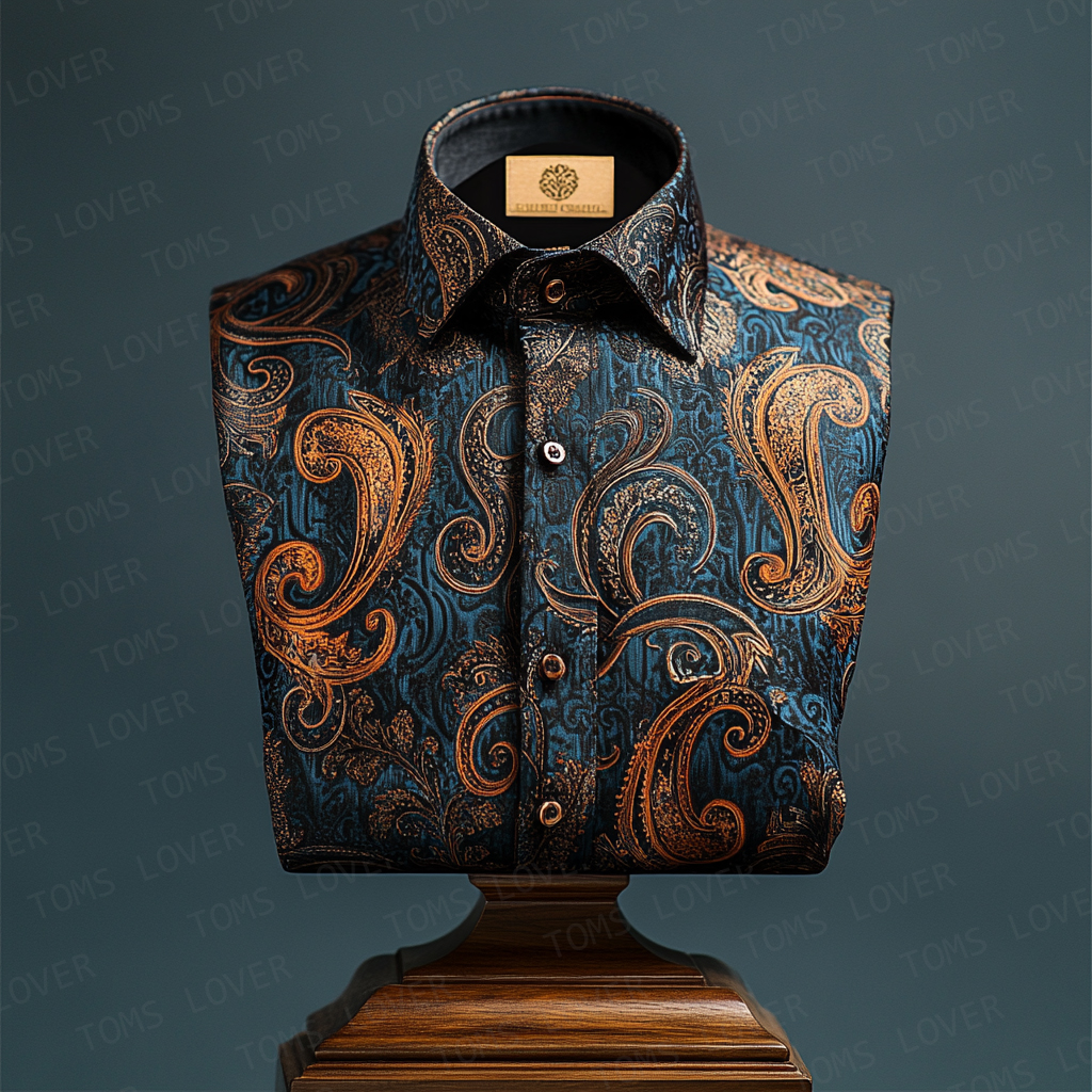 Paisley shirts Business casual retro shirts