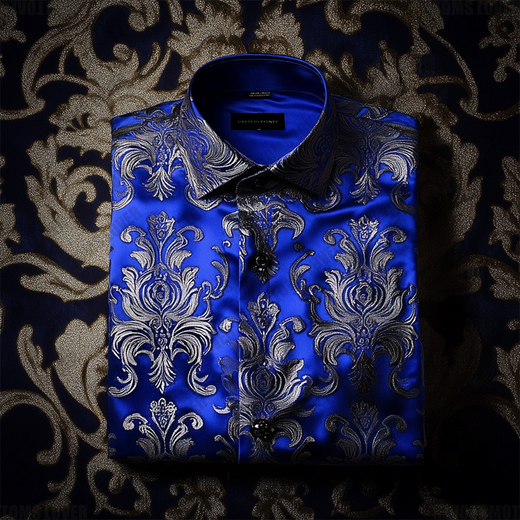Business Elegant Baroque Shirt Wedding Shirt Men's Shirt