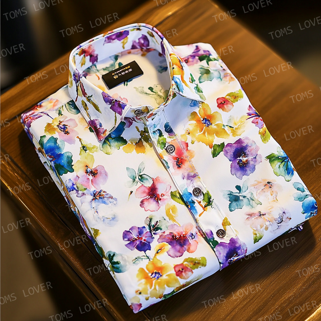 Men's Painting Art Printed Shirt Long Sleeve Printed Shirt
