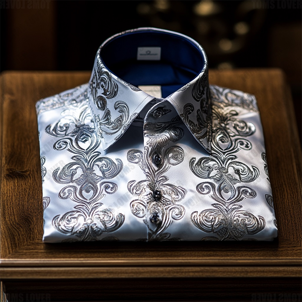 Business Elegant Baroque Shirt Wedding Shirt Men's Shirt