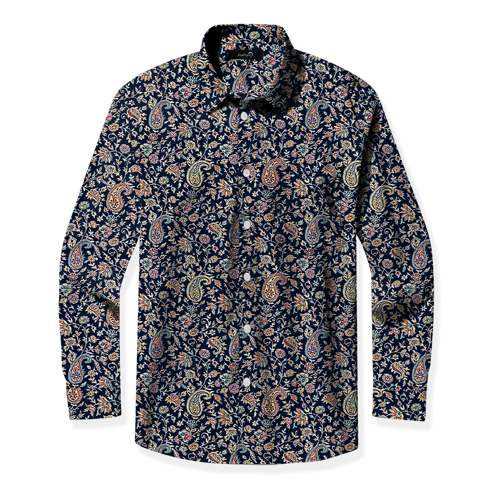 TomsloverBusiness Casual Chic Printed Shirt 100% cotton