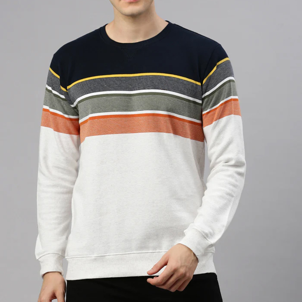 TomsloverStriped Multicolor Crewneck Sweatshirt