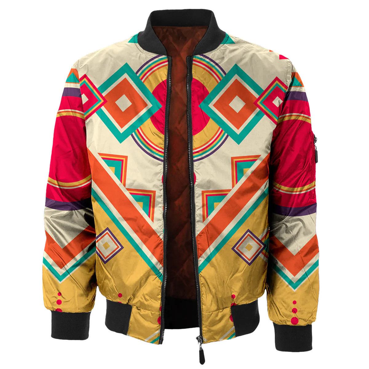 Men's Fashion Printed Zipper Jacket