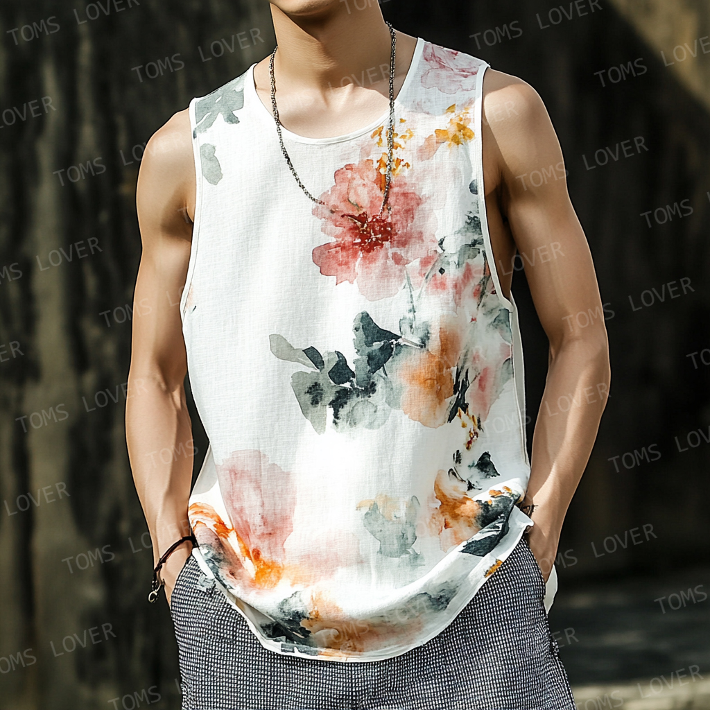 Men's Linen Tank top for men