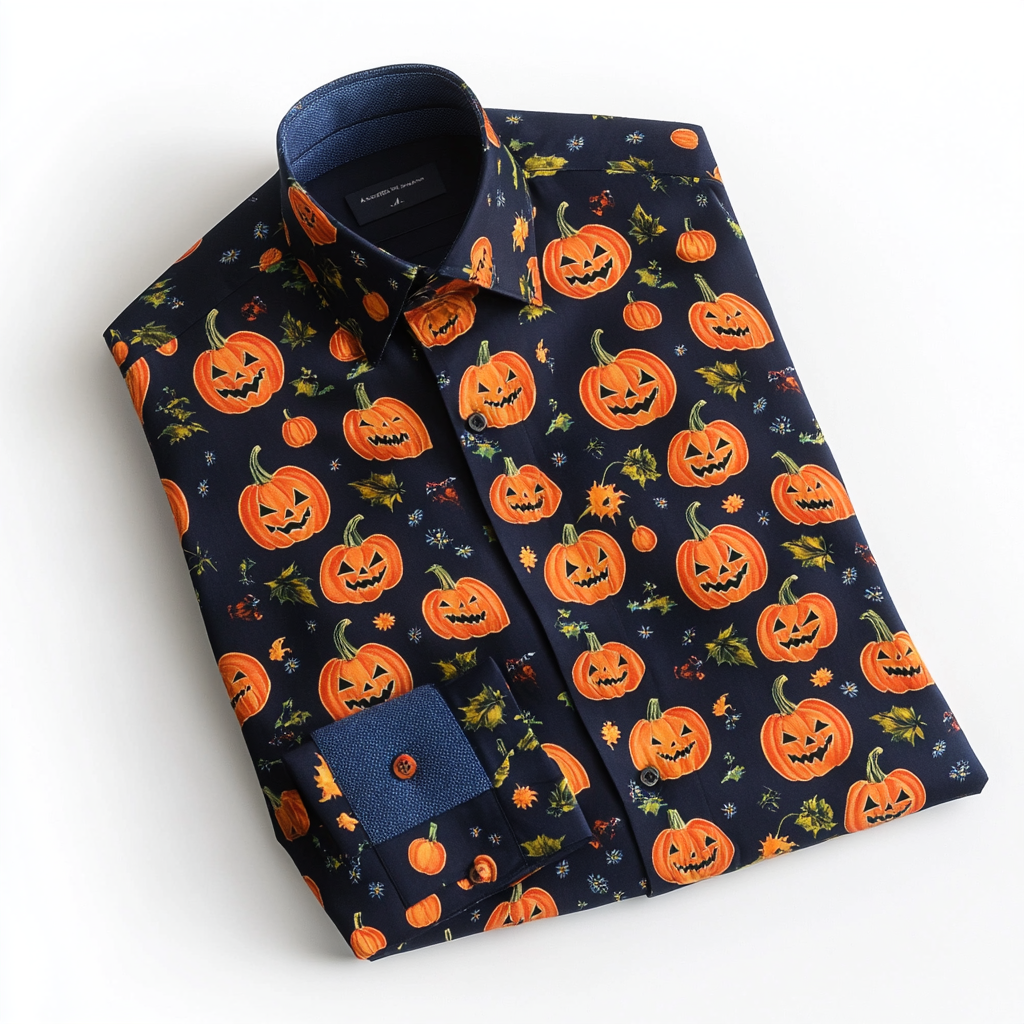 TomsloverHalloween Pumpkin Print Shirt