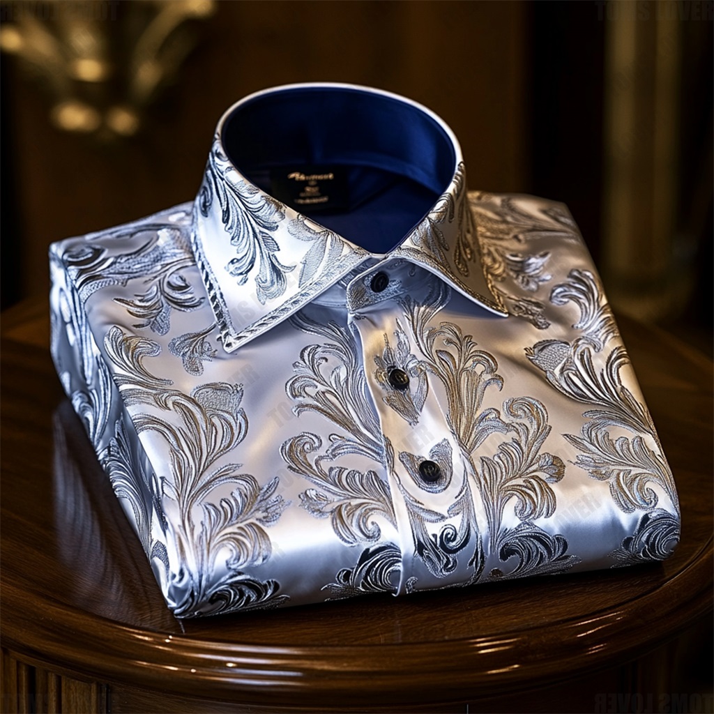 Business Elegant Baroque Shirt Wedding Shirt Men's Shirt