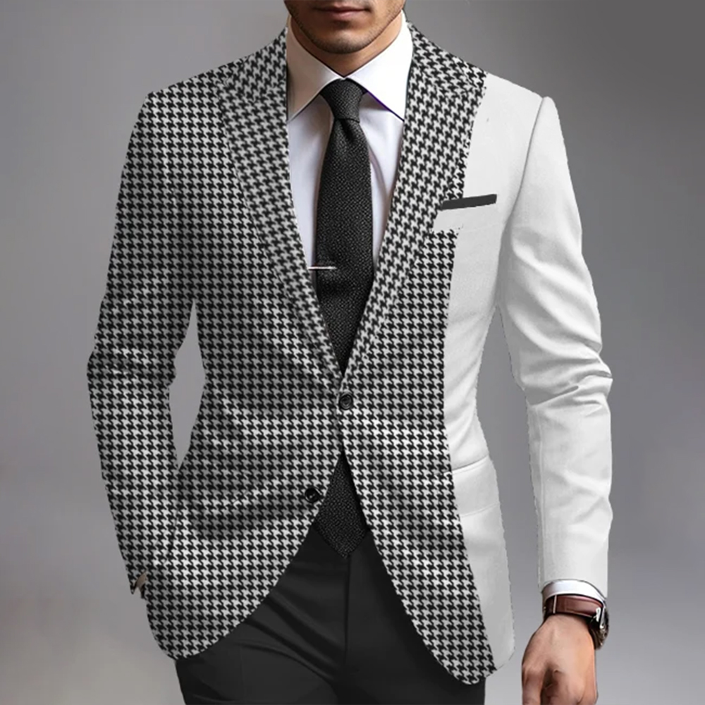 Unique design single button blazer jacket