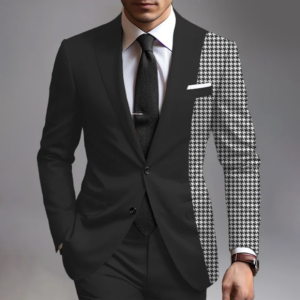 Unique design single button blazer jacket