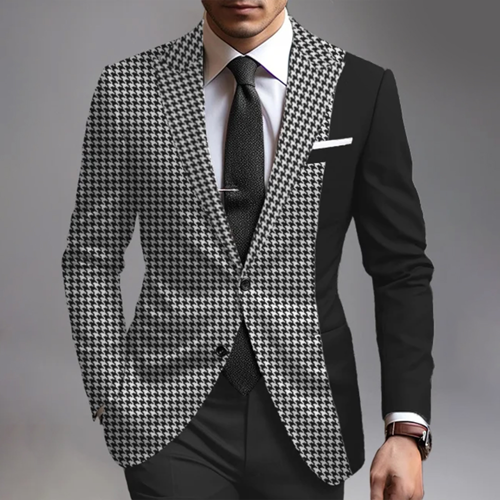 Unique design single button blazer jacket
