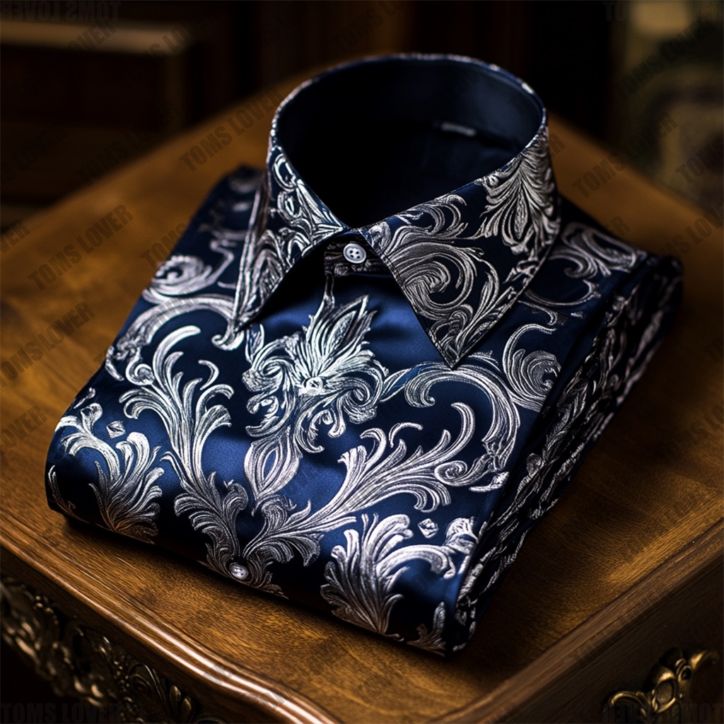 Business Elegant Baroque Shirt Wedding Shirt Men's Shirt