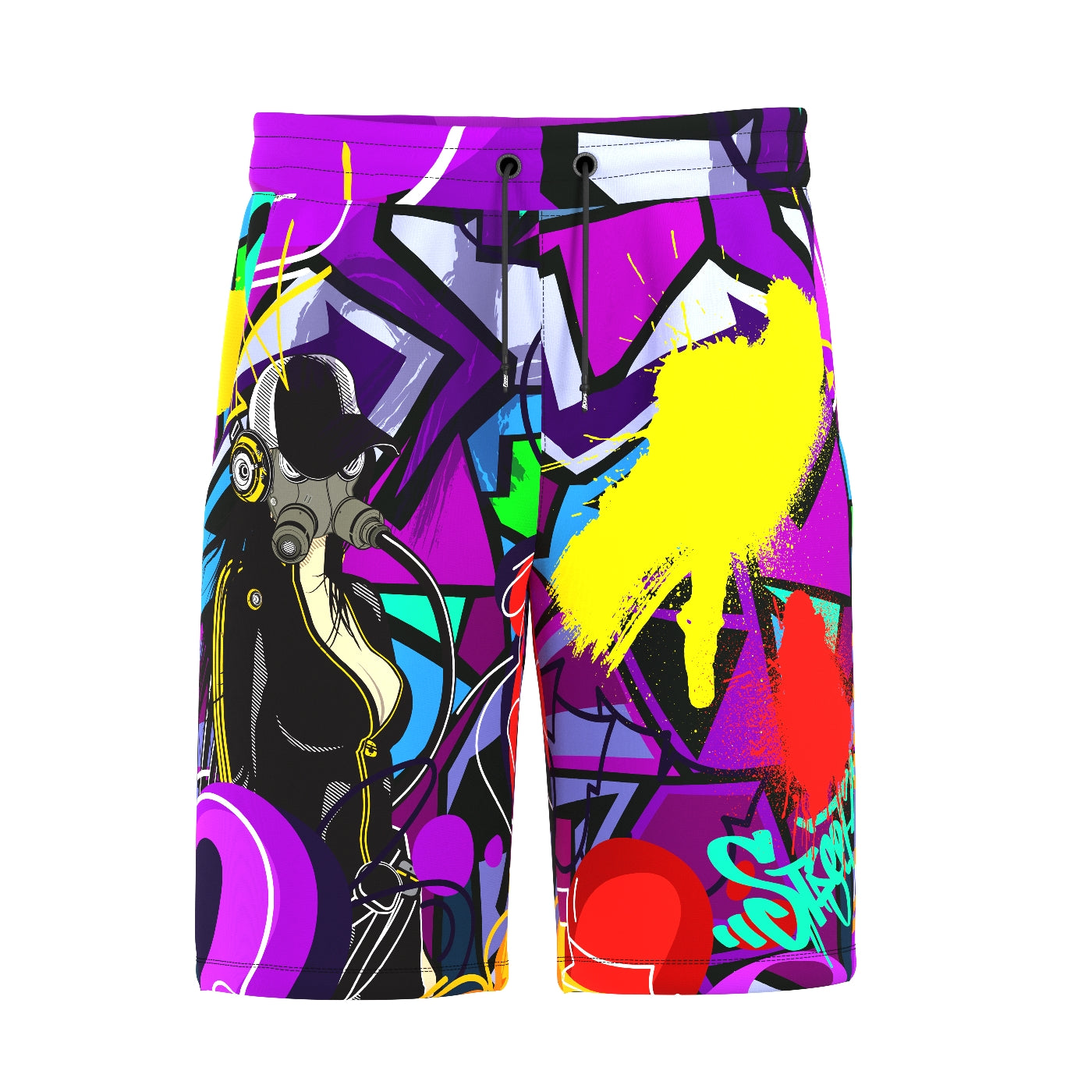 Abstract art graffiti Hawaiian Shorts