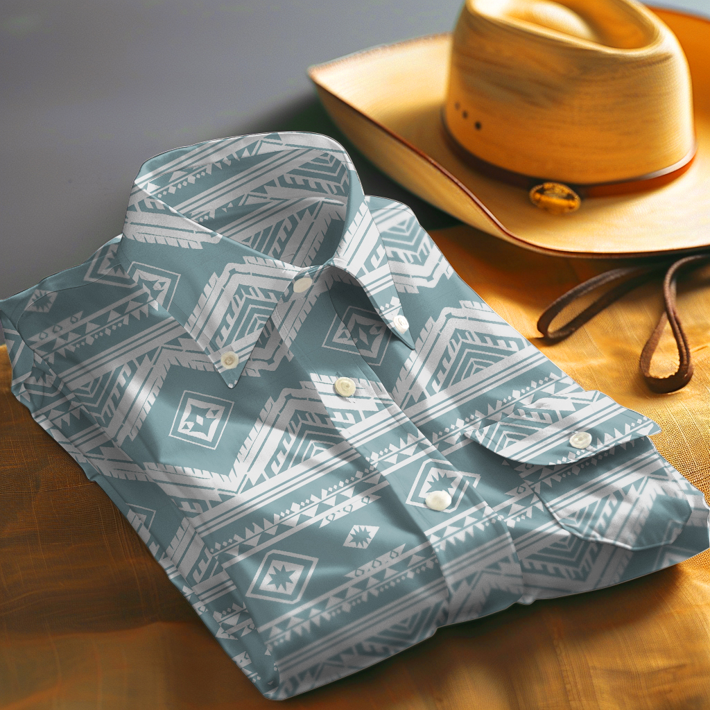 TomsloverMen's Aztec shirt ethnic style