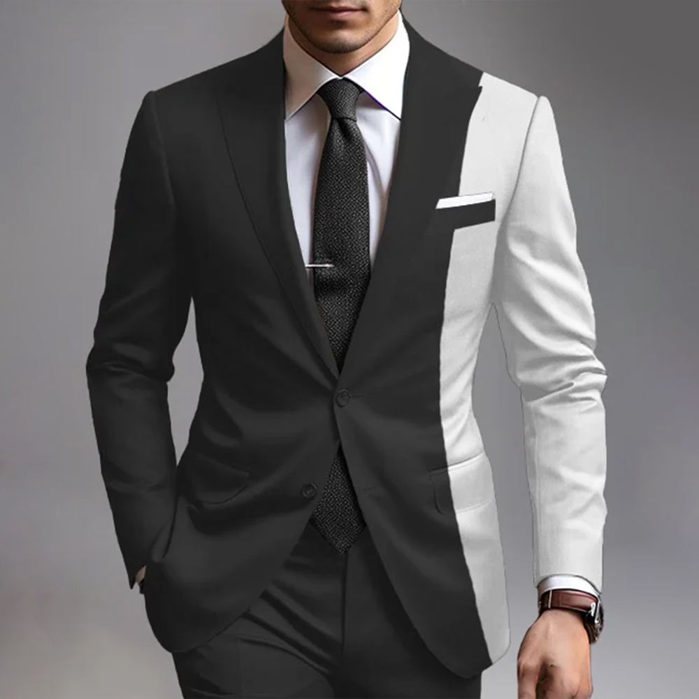 Unique design single button blazer jacket