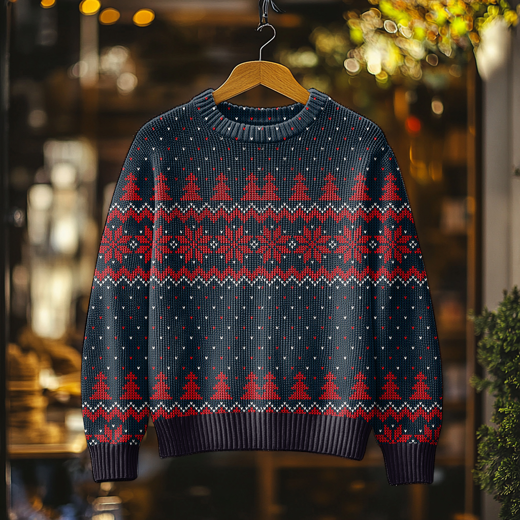 Christmas Fun Men's Crew Neck Pullover Sweater