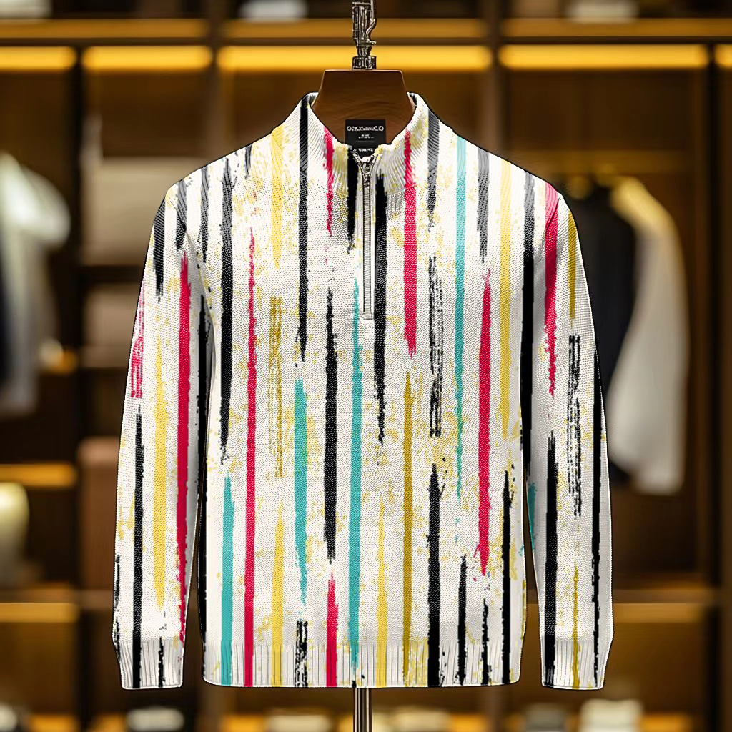 Men's casual half-zip Long sleeve sweatshirt sweater